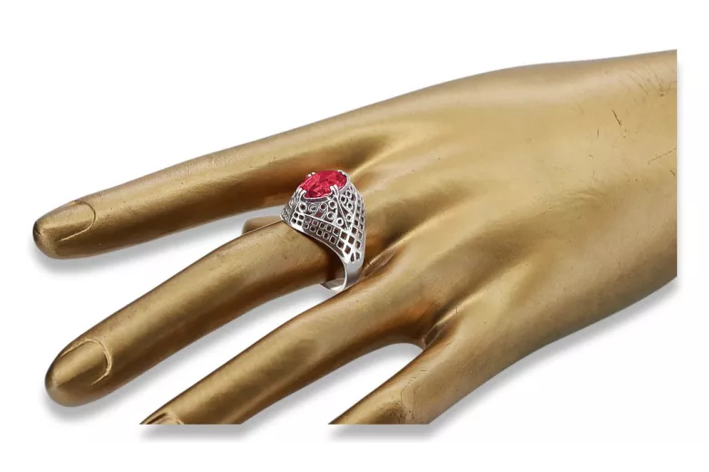 Russische sowjetische Rose 14 Karat 585 Gold Alexandrit Rubin Smaragd Saphir Zirkon Ring vrc014