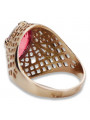 Russische sowjetische Rose 14 Karat 585 Gold Alexandrit Rubin Smaragd Saphir Zirkon Ring vrc084