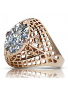 Russische sowjetische Rose 14 Karat 585 Gold Alexandrit Rubin Smaragd Saphir Zirkon Ring vrc084