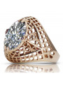 Russische sowjetische Rose 14 Karat 585 Gold Alexandrit Rubin Smaragd Saphir Zirkon Ring vrc084