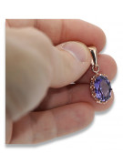 Vintage rose 14k 585 gold alexandrite ruby emerald sapphire zircon ... pendant vpc008