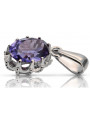 Silver 925 pendant with alexandrite ruby ​​sapphire emerald aquamarine zircon vpc008s Vintage