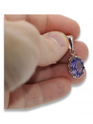 Silver 925 pendant with alexandrite ruby ​​sapphire emerald aquamarine zircon vpc008s Vintage