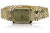 Montre homme en or jaune 14 carats avec bracelet Geneve mw001y&mbw001y