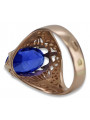 Russische sowjetische Rose 14 Karat 585 Gold Alexandrit Rubin Smaragd Saphir Zirkon Ring vrc014