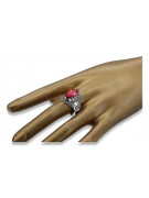 Russische sowjetische Rose 14 Karat 585 Gold Alexandrit Rubin Smaragd Saphir Zirkon Ring vrc014