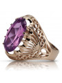 Russische sowjetische Rose 14 Karat 585 Gold Alexandrit Rubin Smaragd Saphir Zirkon Ring vrc084