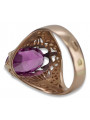 Rose soviétique russe 14k 585 or Alexandrite Ruby Emerald Sapphire Zircon ring vrc084