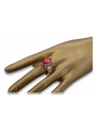 Russische sowjetische Rose 14 Karat 585 Gold Alexandrit Rubin Smaragd Saphir Zirkon Ring vrc084