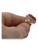 Russische sowjetische Rose 14 Karat 585 Gold Alexandrit Rubin Smaragd Saphir Zirkon Ring vrc084