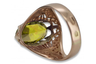 Rose soviétique russe 14k 585 or Alexandrite Ruby Emerald Sapphire Zircon ring vrc084