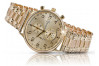Męski zegarek z czerwonego złota 14k 585 Geneve mw005rdg&mbw006r