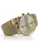 Reloj de hombre amarillo 14k 585 oro Geneve mw005y&mbw014y