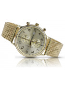 Reloj de hombre amarillo 14k 585 oro Geneve mw005y&mbw014y