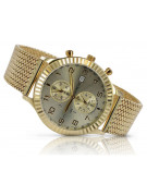 Reloj italiano amarillo 14k 585 oro para hombre Geneve mw007y&mbw014y