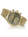 Italian Yellow 14k 585 gold men's watch Geneve mw007y&mbw014y