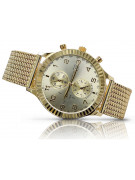 Galben italian 14k 585 ceas de aur pentru bărbați Geneve mw007y&mbw014y