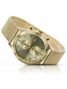 Итальянские желтые 14k 585 золотые мужские часы Geneve mw007y&mbw014y