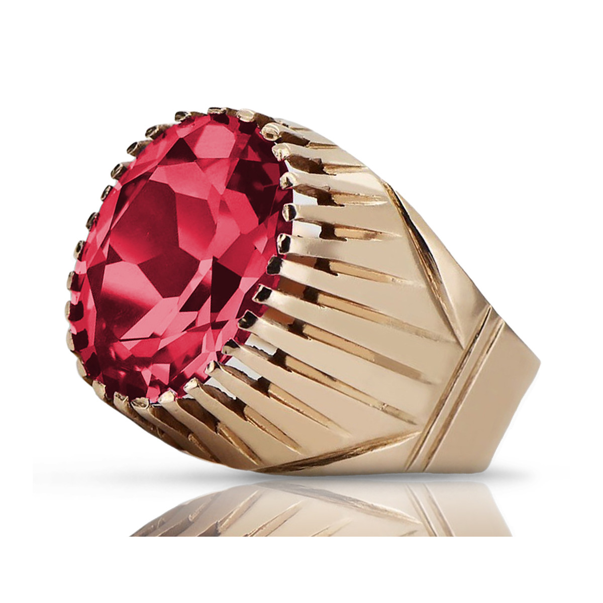 Russische sowjetische Rose 14k 585 Gold Alexandrit Rubin Smaragd Saphir Zirkon Ring vrc014