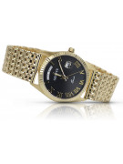 Goldene Herrenuhr Geneve ★ zlotychlopak.pl ★ Gold Reinheit 585 333 Niedriger Preis!