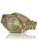 Gold men's watch Geneve ★ zlotychlopak.pl ★ Gold purity 585 333 Low Price!