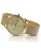 Gold men's watch Geneve ★ zlotychlopak.pl ★ Gold purity 585 333 Low Price!