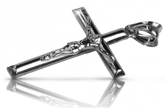 "Luxurious Italian 14K White Gold Catholic Cross Jewelry" ctc001w