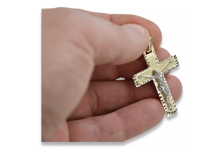 Golden Catholic Cross ★ russiangold.com ★ Gold 585 333 Low price