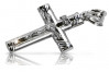 Italian White 14K Gold Contemporary Catholic Cross Jewelry ctc002w