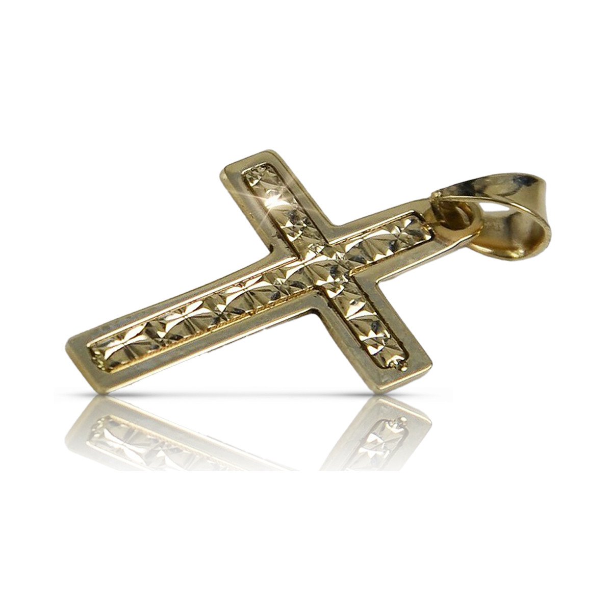 Cruz ★ Católica de Oro russiangold.com ★ Oro 585 333 Precio bajo