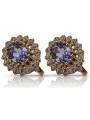 "Authentic Vintage 14K Rose Gold Alexandrite Earrings - Timeless Elegance vec125" Vintage