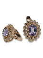 "Authentic Vintage 14K Rose Gold Alexandrite Earrings - Timeless Elegance vec125" Vintage