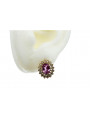 Original Vintage-Roségold 14k Amethyst-Ohrringe vec125 - Einzigartiger Schmuck Vintage