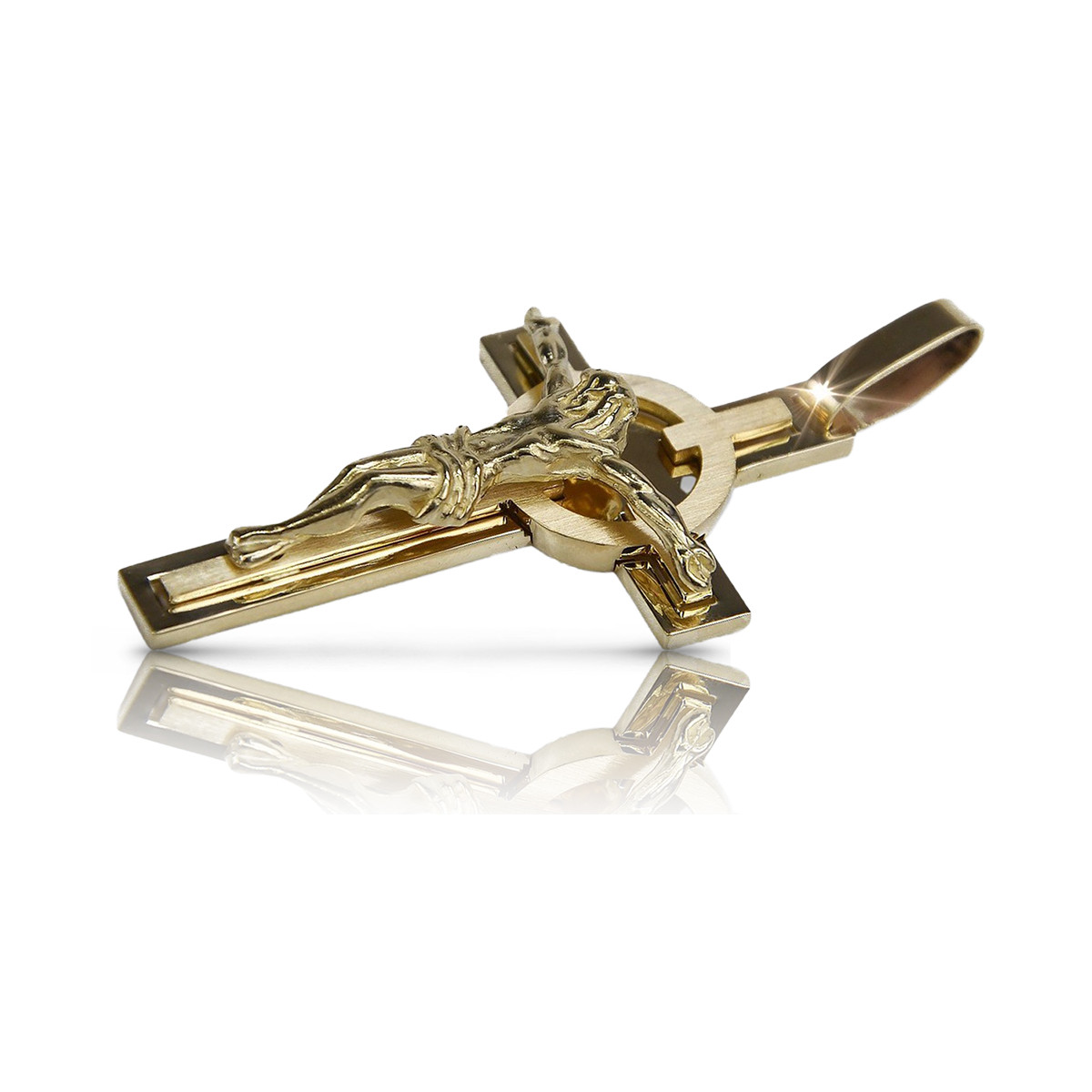 Golden Catholic Cross ★ russiangold.com ★ Gold 585 333 Low price