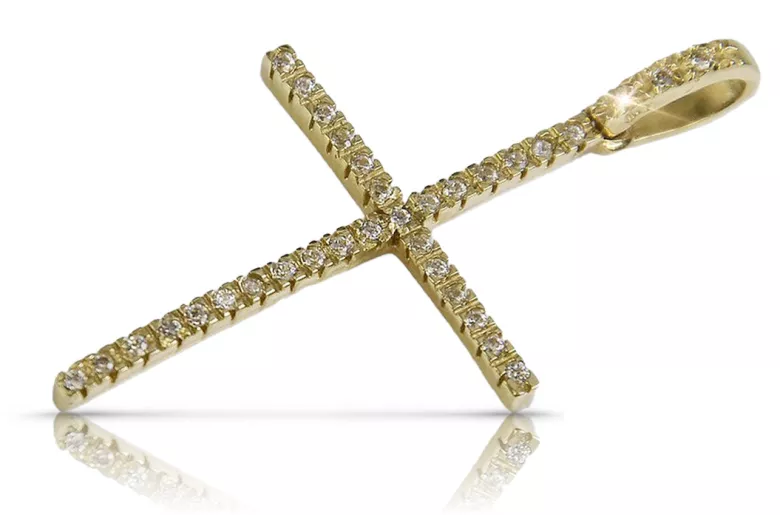 Golden Catholic Cross ★ russiangold.com ★ Gold 585 333 Low price