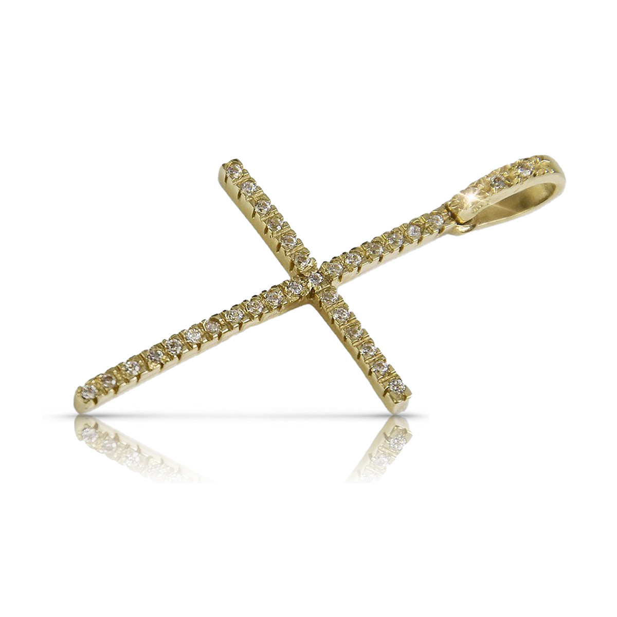 Cruz ★ Católica de Oro russiangold.com ★ Oro 585 333 Precio bajo