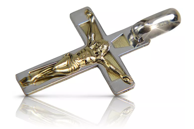 Cruz ★ Católica de Oro russiangold.com ★ Oro 585 333 Precio bajo