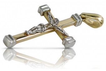 Cruz ★ Católica de Oro russiangold.com ★ Oro 585 333 Precio bajo