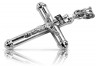 Timeless 14K White Gold Italian Rosary Cross with Jesus Figure ctc015w