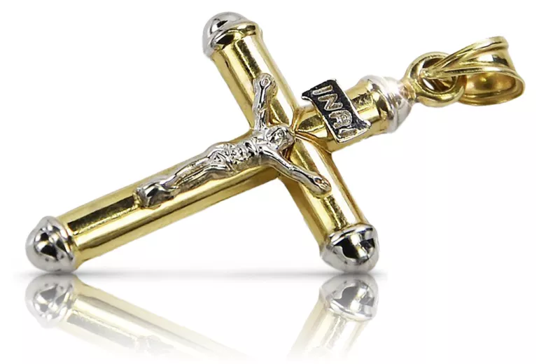 Golden Catholic Cross ★ russiangold.com ★ Gold 585 333 Low price