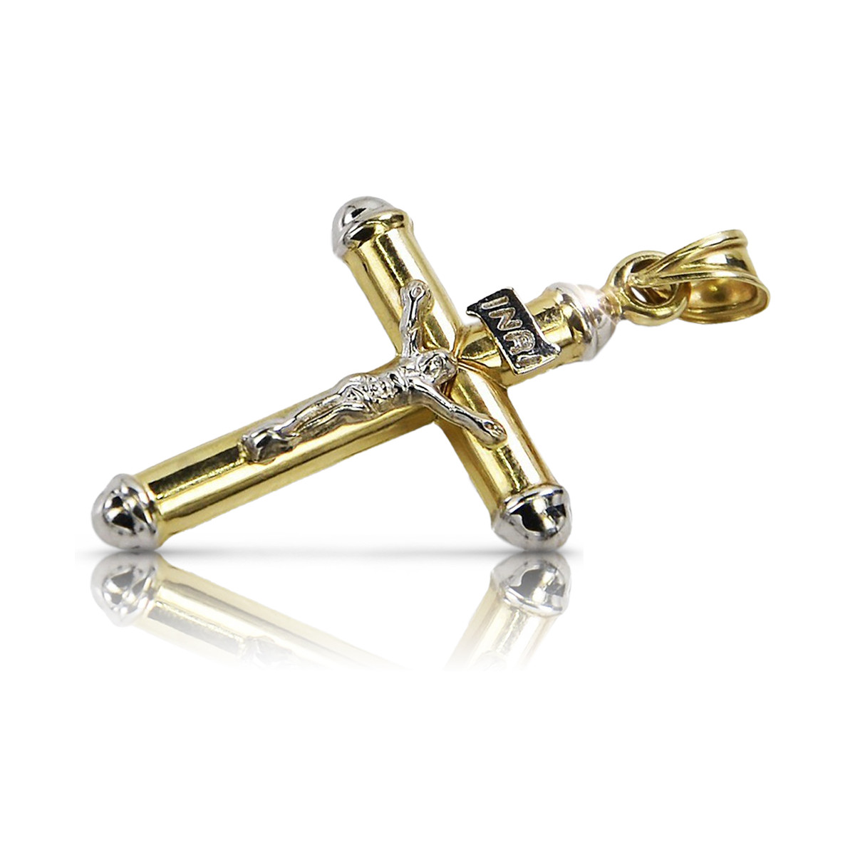 Golden Catholic Cross ★ russiangold.com ★ Gold 585 333 Low price