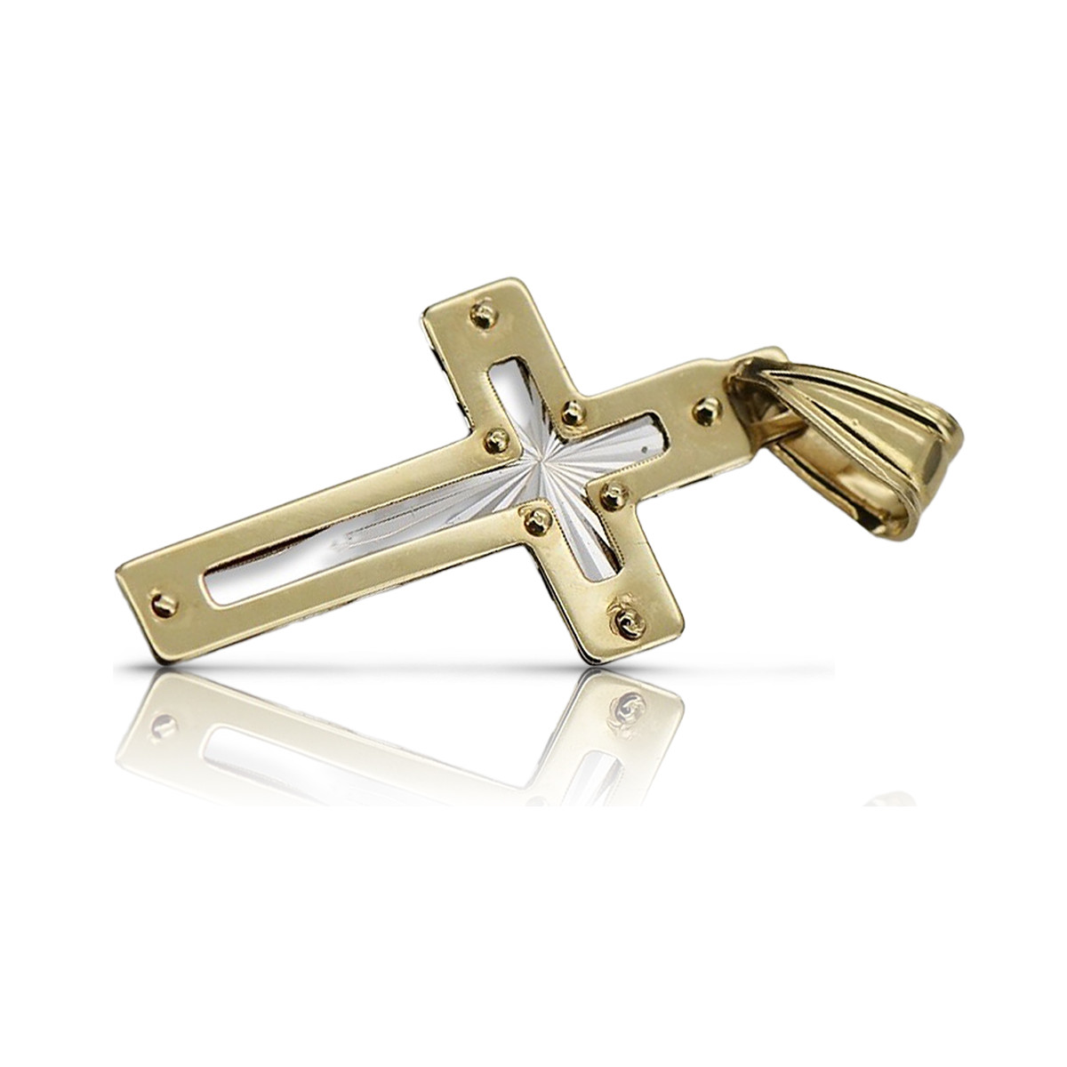 Golden Catholic Cross ★ russiangold.com ★ Gold 585 333 Low price