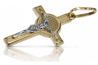 Gold Katholisches päpstliches Kreuz ★ russiangold.com ★ Gold 585 333 Niedriger Preis