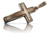 "Luxurious 14K Rose Gold Vintage Catholic Cross in Red and Pink Tones" ctc026r