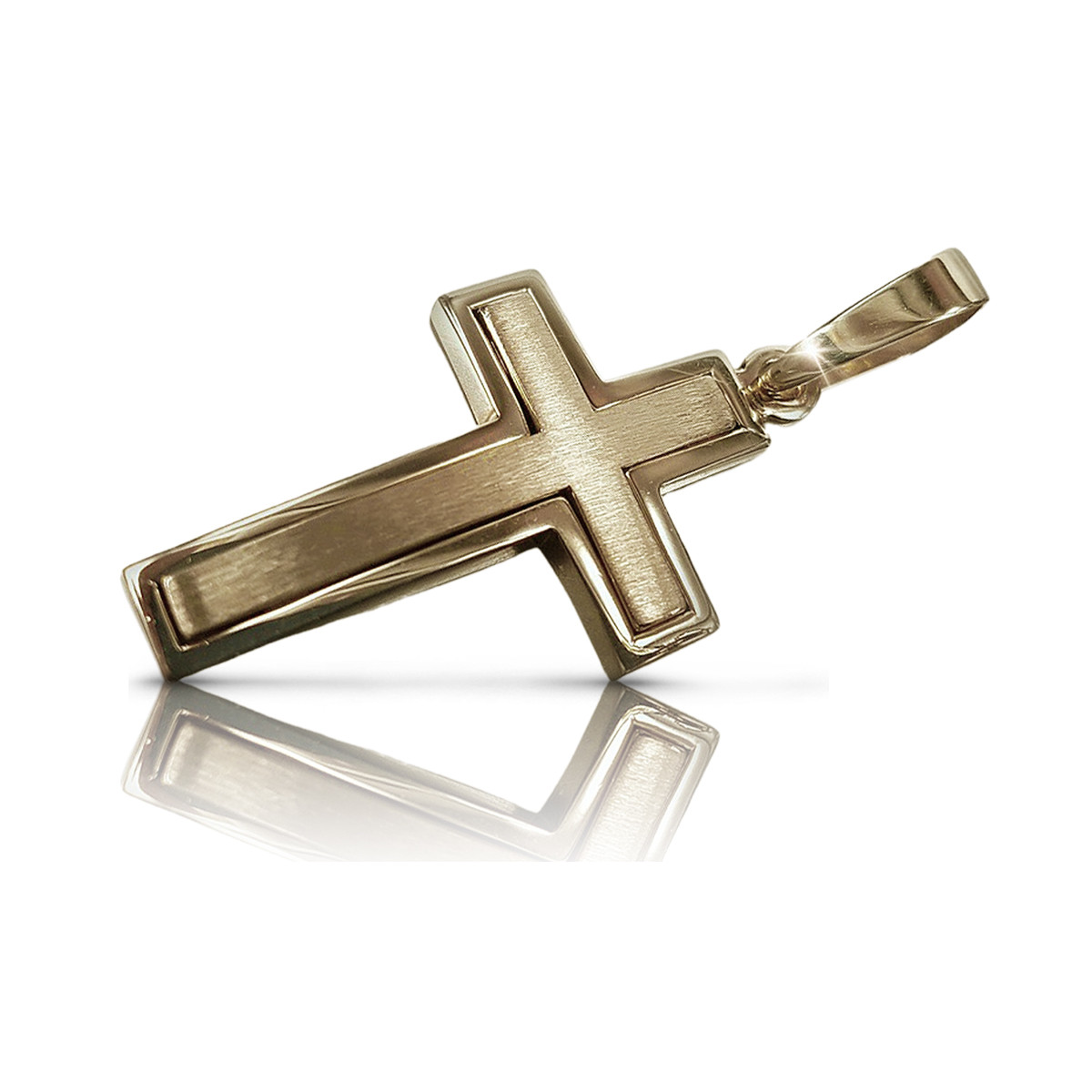 Goldenes katholisches Kreuz ★ russiangold.com ★ Gold 585 333 Niedriger Preis