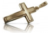 Amarillo 14k oro cruz católica colgante ctc026y
