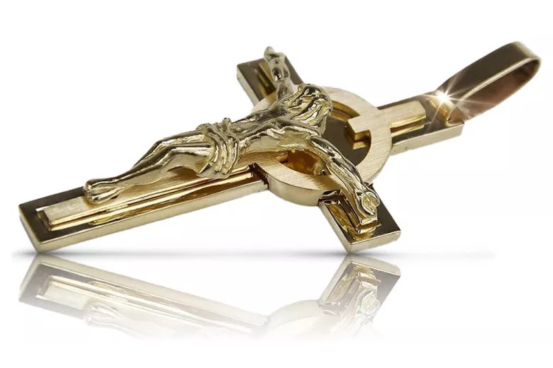 Golden Catholic Cross ★ russiangold.com ★ Gold 585 333 Low price