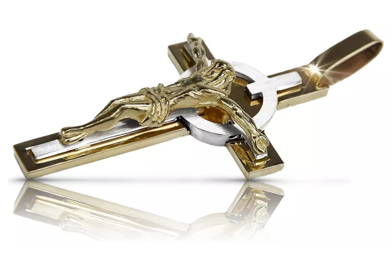 Cruz ★ Católica de Oro russiangold.com ★ Oro 585 333 Precio bajo