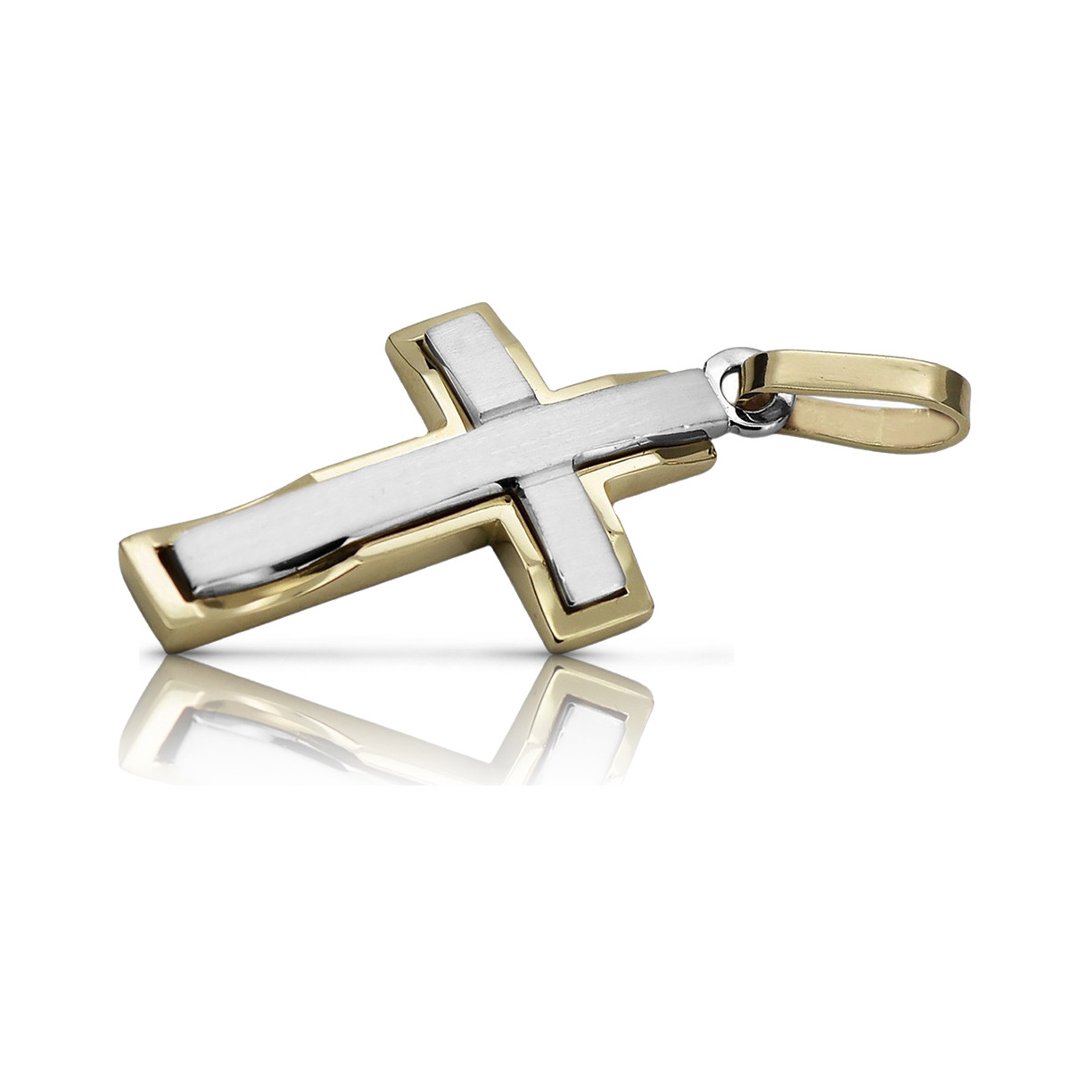 Cruz ★ Católica de Oro russiangold.com ★ Oro 585 333 Precio bajo