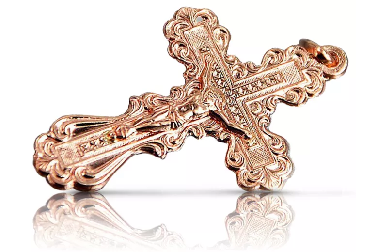 Croix ★ orthodoxe d’or russiangold.com ★ or 585 333 Prix bas